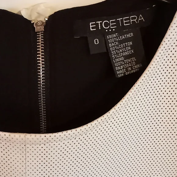 Etcetera Genuine Leather Polyester Top - Picture 2 of 12